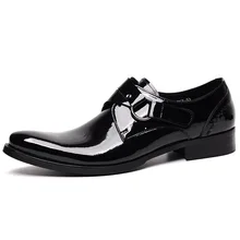 Brand 100% Genuine Leather Formal Patent Leather Shoes For Men Oxfords Handmade Designers Monk Strap Mens Dress Shoe Brand 100% Genuine Leather Formal Patent Leather Shoes For Men Oxfords Handmade Designers Monk Strap Mens Dress Shoe