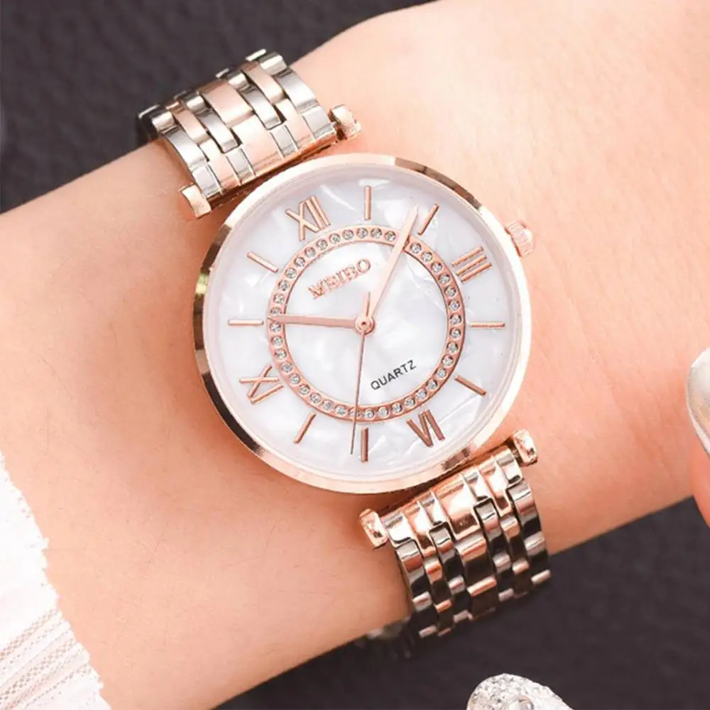 Orologi da donna di lusso delle migliori marche 2021 orologi da polso da  donna con diamanti di moda orologio al quarzo femminile in acciaio  inossidabile con cinturino a maglie in oro rosa -