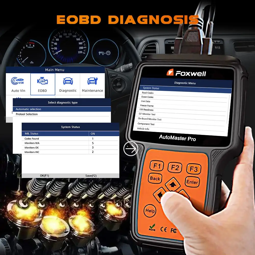 Foxwell NT680 pro все системы s диагностический сканер с масляный светильник/сервис сброса+ EPB функции обновленная версия NT624 полная система