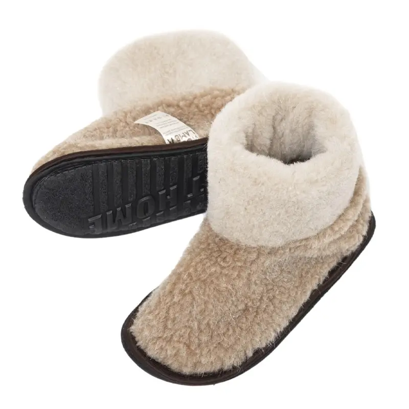 Бабуши из овечьей шерсти WOOLLAMB - домашняя обувь домашние тапочки овчины шерстяные