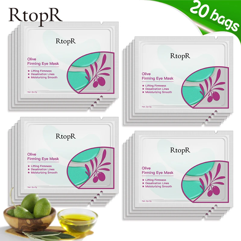 20 упаковок оливкового коллагена маска для глаз уход за кожей против старения