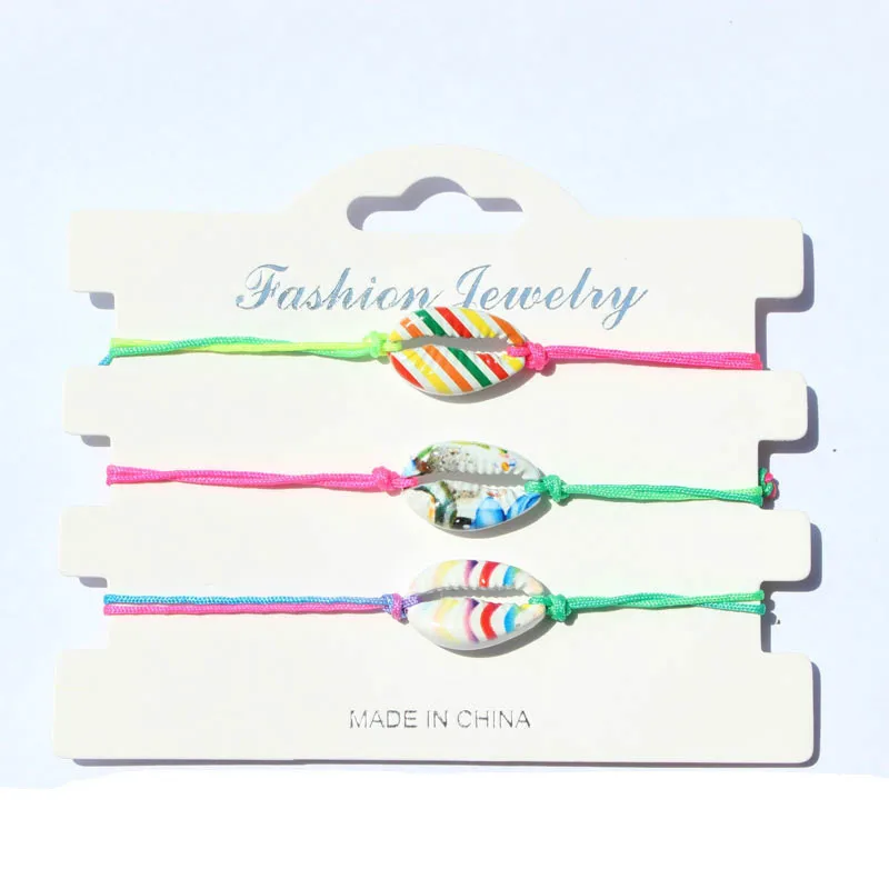 

1pcs Color Alloy Shell Bracelets for Women Man Delicate Rope Chain Bracelet Charm Bracelet&anklet Bohemian Women Jewelry
