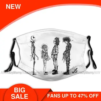 

Skeleton Mouth Face Mask Horror Facial Mask Beautiful with 2 Filters for Adult Kawai Mask