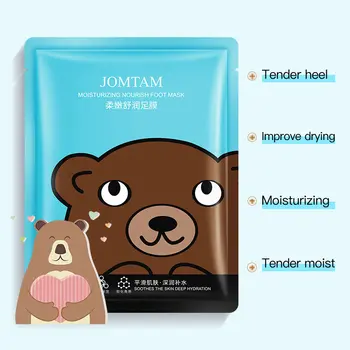 

JOMTAM 1Bag=10pair Exfoliating peeling liquid nourishing foot mask Remove smelly feet Remove cracked Tender skin skin care