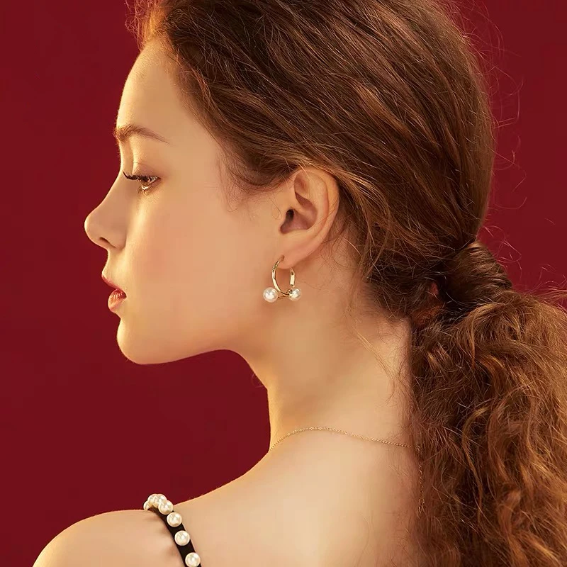 Yhpup, персонализированные корейские изысканные серьги-гвоздики с искусственным жемчугом, съемные серьги из цинкового сплава для женщин, вечерние ювелирные изделия, подарок