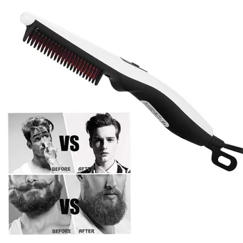

100-240V Hairbrush Hair Straightener Brush Electric Professional Straightening Flat Iron Styling Beard Hot Comb for Men Women