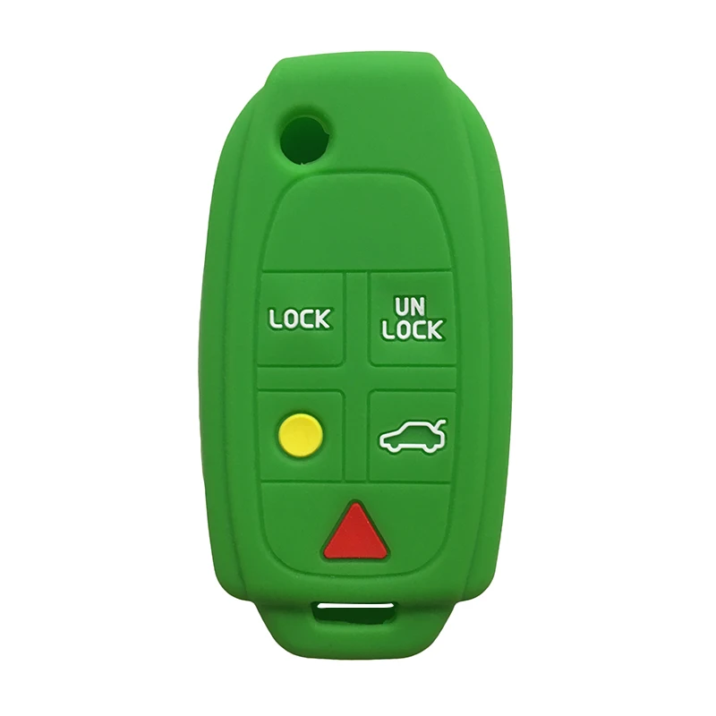 Silicone for Volvo Key Cover Case for Volvo S80 S60 V70 XC70 XC90 D05 Remote Control Flip Key Car Key Cover for Alarm Starlin
