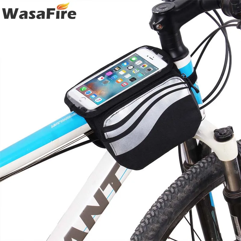 Велосипедная Передняя сумка для телефона с сенсорным экраном, MTB, дорожная велосипедная сумка для мобильного телефона, велосипедная Передняя сумка, 5,7 дюймов, сумка для мобильного телефона, Аксессуары для велосипеда