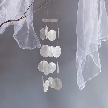 

Bedroom Wind Chime Hanging Nordic Minimalist Shell Wind Chimes Modern Style Camera Da Letto Home Decoration Accessories EF50WB