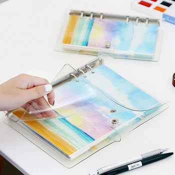 

Summer Seascape A5 Spiral Notebook Loose Leaf Transparent PP Separator Pages Calendar Separator Plate Planner Accessories