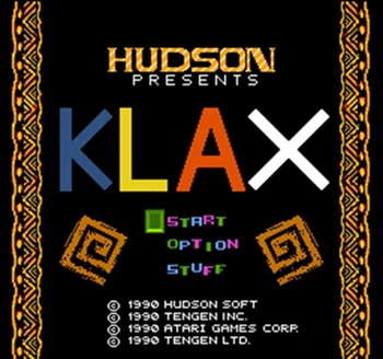 

Klax 60 Pins English Version Game Cartridge for 8 Bit 60pin Game Console
