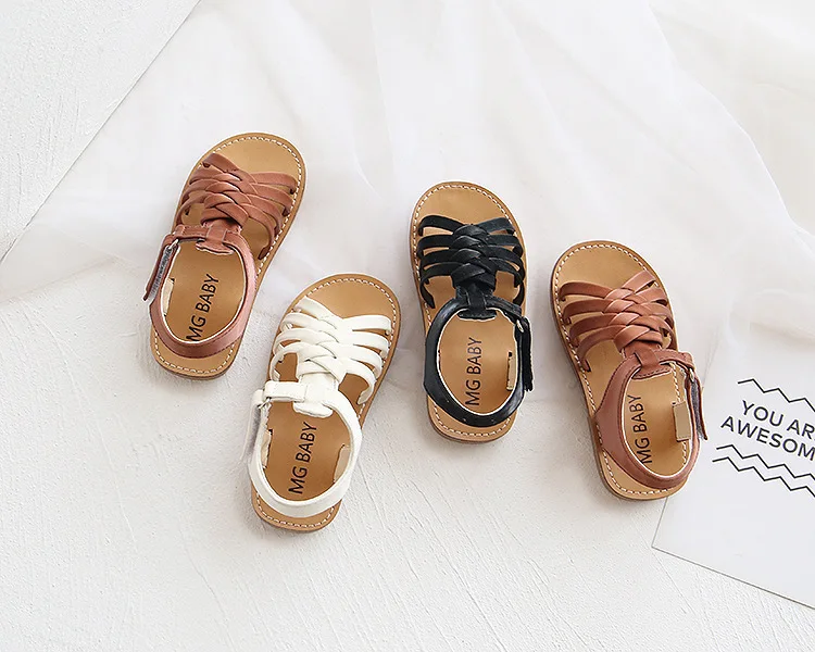 extra wide fit children's shoes Kid girl Sandals toddler Girls flat Sandals girls braid sandals children's sandals near me