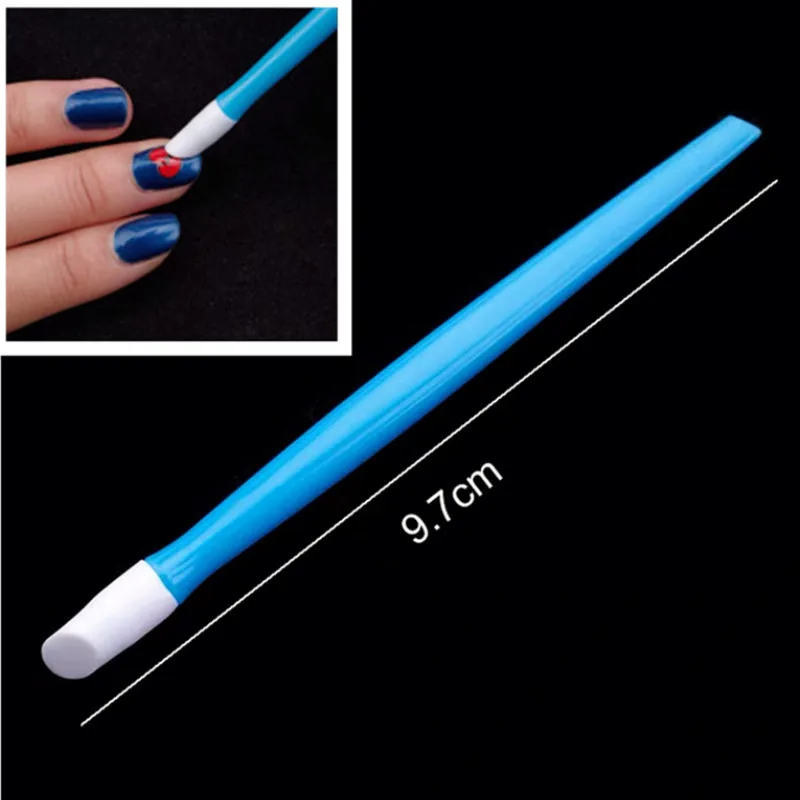 

10Pcs/lot Nail Art Wrap Applications Hoof Plastic Cuticle Pushers Nail Art Polishing Pen Cuticle Removing Manicure Tools TR26