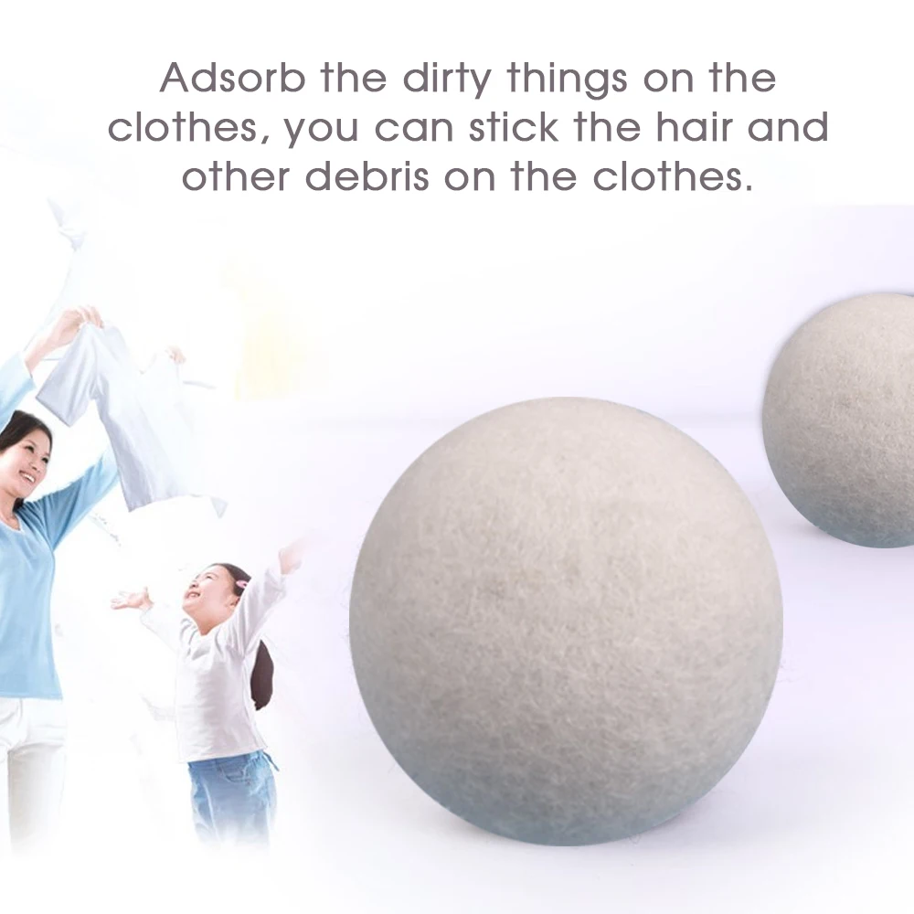 1 шт. 6 см натуральные многоразовые для стирки шарики для чистки уменьшает статику одежды уменьшает сухость бытовой шерсти сушилки для белья шарики