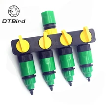 1 комплект(6 шт.) 4 способ шунта соединитель водяных труб делитель водного потока капельного орошения сада 4/7 или 8/11 фитинг для шланогового соединителя