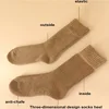 Unisex Wool Cashmere Thick Socks Mens Womens Winter Thermal Crew Socks Solid Color Mid-calf High Warm Socks Man Long Hosiery ► Photo 3/5