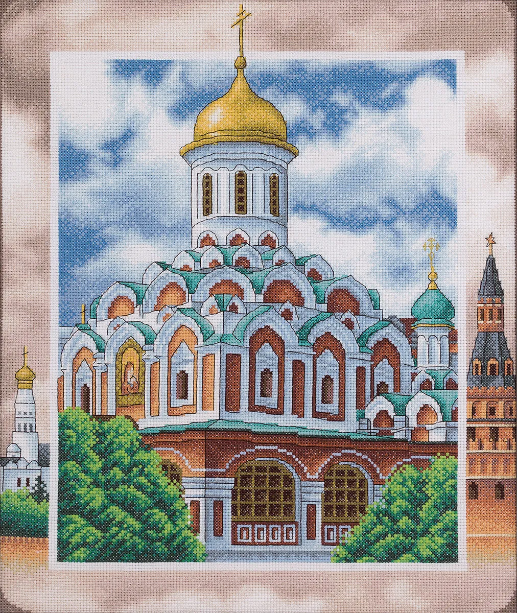 Набор для вышивания крестиком PANNA Казанский собор на Красной площади (CM-1703) |