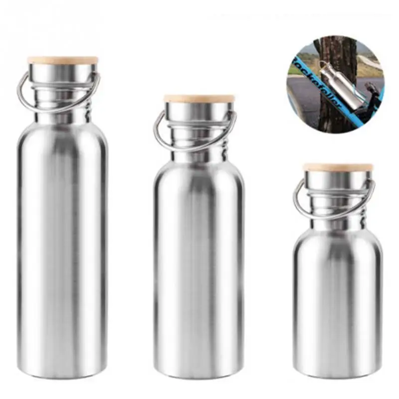 300/500/750ml Sports Water Bottle Stainless Steel Wide Mouth Water Bottles Cycle Mountain Climbing Sports Water Jug