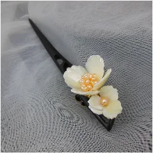Инкрустация камнями перегородчатая Орхидея тайская Серебряная палочка для волос винтажная Серебряная китайская заколка для волос с цветком вилка для волос Pince Cheveux Femme WIGO1399
