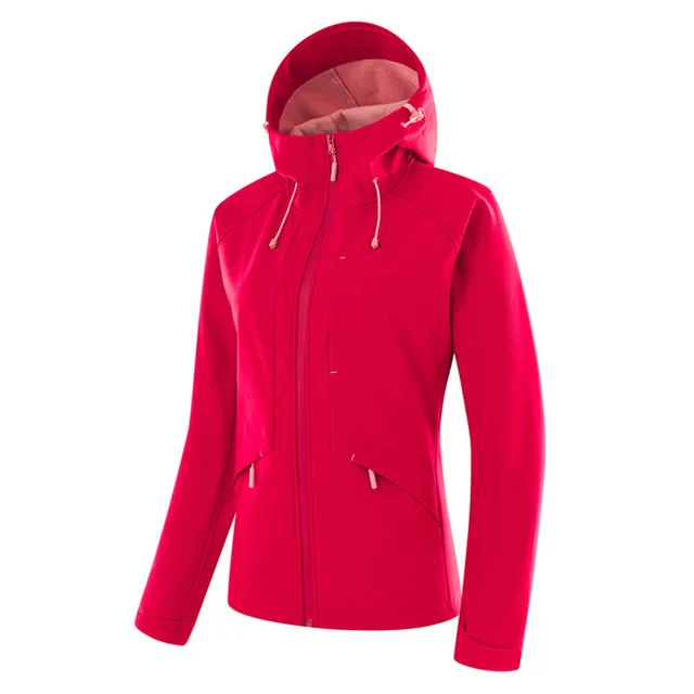 Women Red JACKSANQ мужские и женские флисовые походные толстые спортивные куртки ветрозащитный, альпинизм ветровка треккинг Кемпинг Мужское пальто RA335 - Цвет: Women Red
