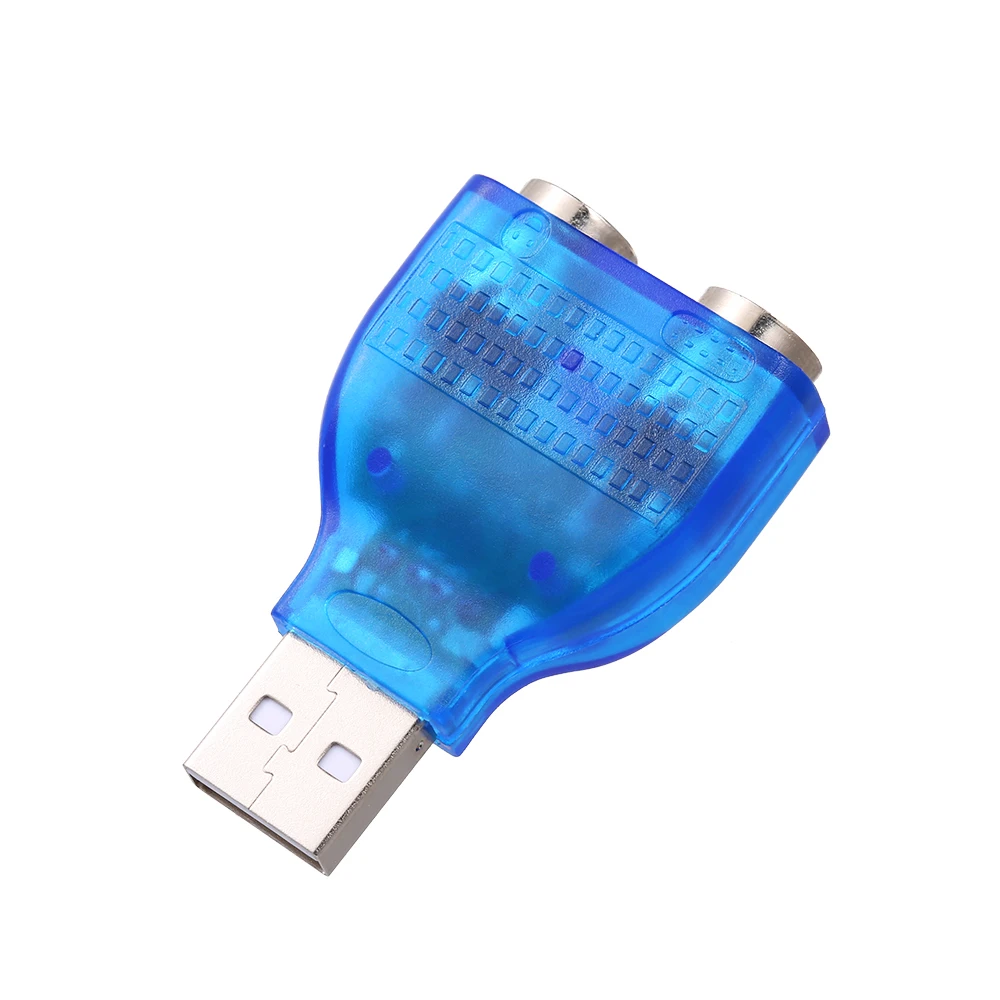 

USB to Dual PS/2 Adapter USB A Male to Female Converter Splitter for Mouse Keyboard