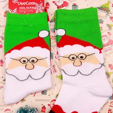 Модные милые вязаные носки с рисунком оленя, снеговика, Санта-Клауса; рождественские носки для женщин и девочек; теплые носки; Рождественский подарок; высокое качество