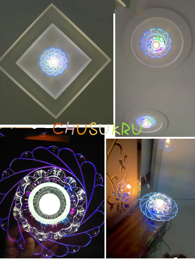 Современный светодиодный потолочный круговой светильник с кристаллами, мини потолочный светильник, светильник для гостиной, коридора, кухни