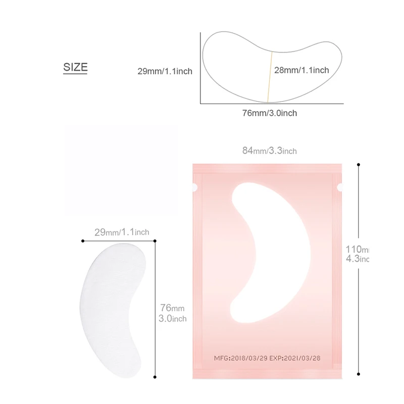 50 pairs lot Paper Patches Eyelash Under Eye Pads Lash Eyelash Extension Hydrating Eye Tips Sticker 5