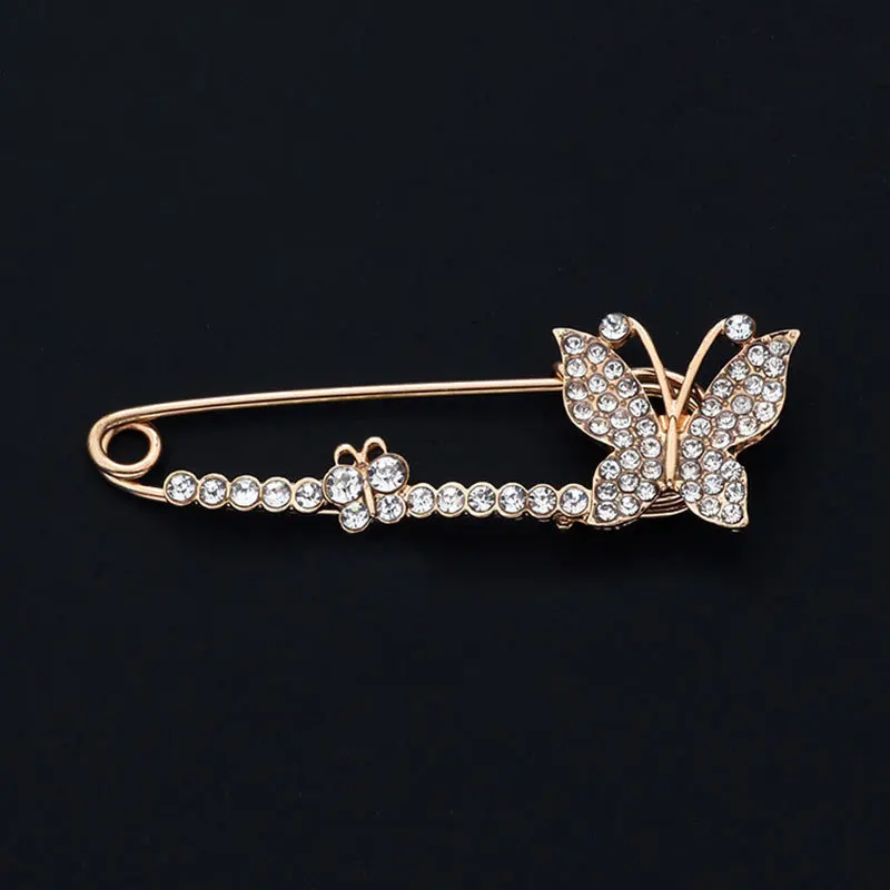 

New Style Korean-style Fashion Parts Nobility Full of Crystals Butterfly Brooch Delicacy Brooch Corsage Supply of Goods