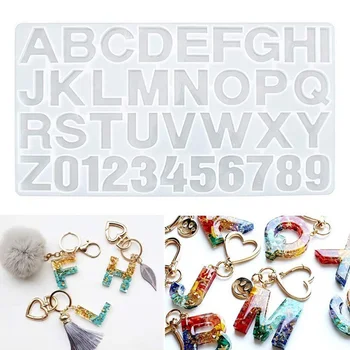 

Crayons Home Epoxy Resin Crafts Non Stick Soap Keychains Beginner Easy Clean DIY Letter Number Portable Casting Alphabet Mold