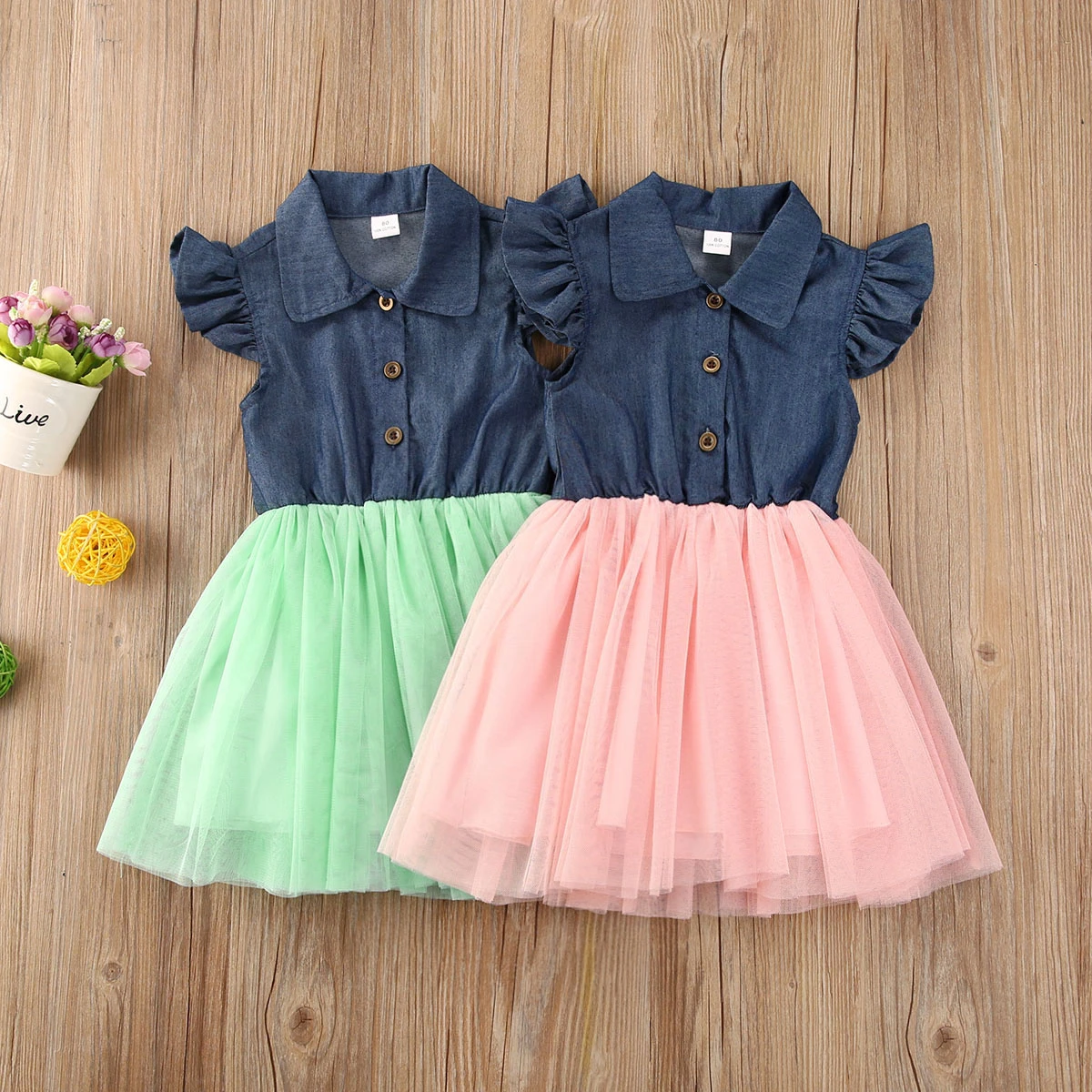 tutu denim dress