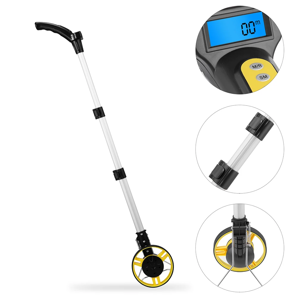 

99999.9M Distance Measuring Wheel Count Digital Distance Meter Major Road Measure Distance Tool