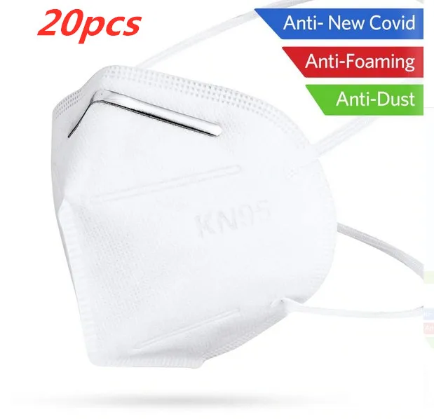 

Individal Package 20pcs KF94 Face Mask 4 Layer Protection Face Mouth Mask Breathable Anti Dust Mouth Covers kn95 FFP2