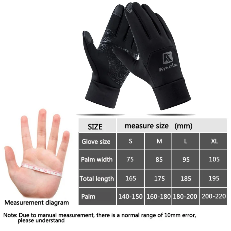 Лыжные перчатки флисовые ветрозащитные противоскользящие термальные перчатки с сенсорным экраном полный палец Спорт на открытом воздухе Велоспорт сноуборд перчатки