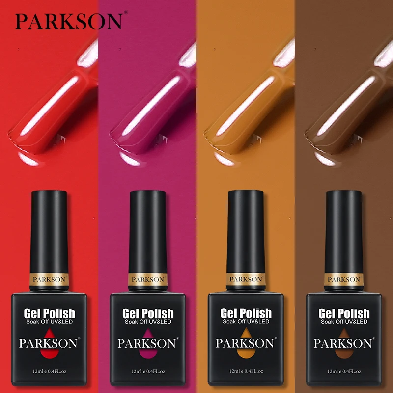 Parkson Purple Series Gel Nail Polish 12ml Long Lasting For Manicure Nail Art Soak Off Glitter Lacquer Varnish Glass Bottle Gel 4