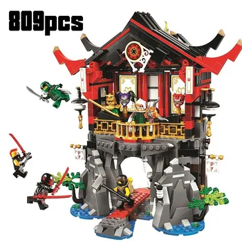 

New 10806 809pcs Lepining Ninjagoings Series The Temple Of Resurrection Model Building Block Brick Toys Children 70643 Gift