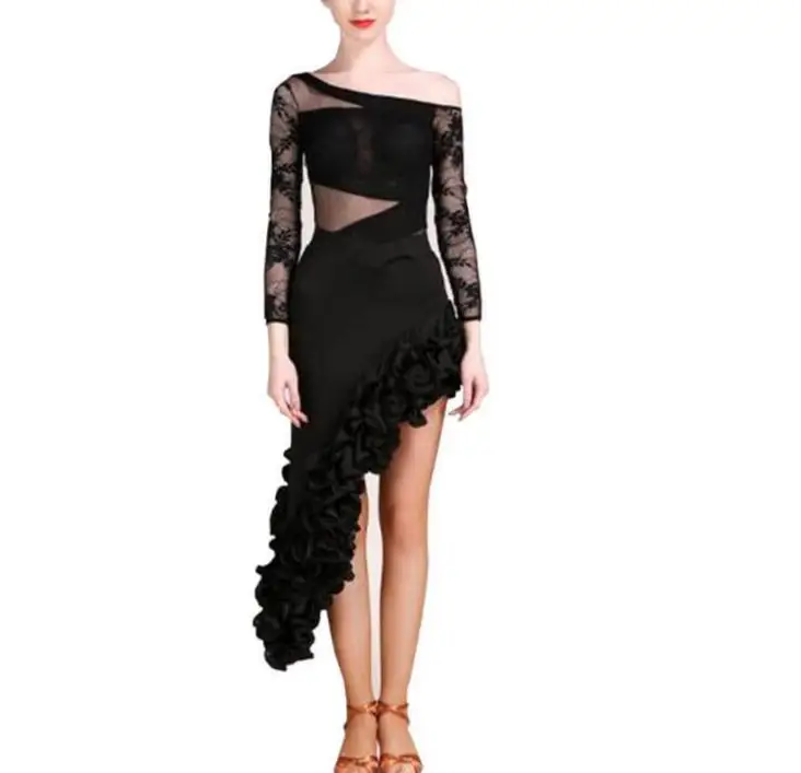 

Asymmetric Mini Latin Dress 207-236