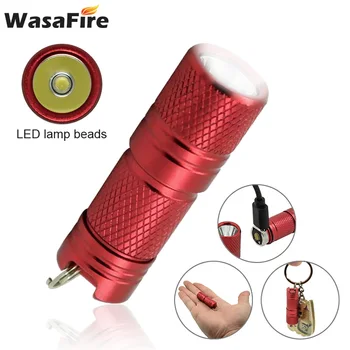 

Built-in Battery Aluminium Alloy Mini Led Flashlight Waterproof Keychain Torch USB Rechargeable Pocket Lantern For Working