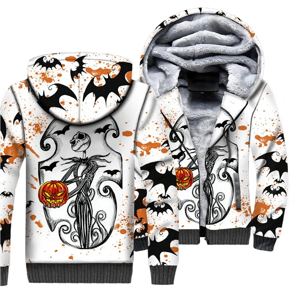 

PLstar Cosmos The Nightmare Before Christmas Jack Skellingtong Autumm Funny 3Dprint Men/Women Warm Coat Fleece Jacket Hoodies A5