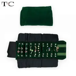 Креативный зеленый бархат мягкая сумка для ювелирных изделий кулон кольцо серьги подвеска дисплей сумка для хранения портативная