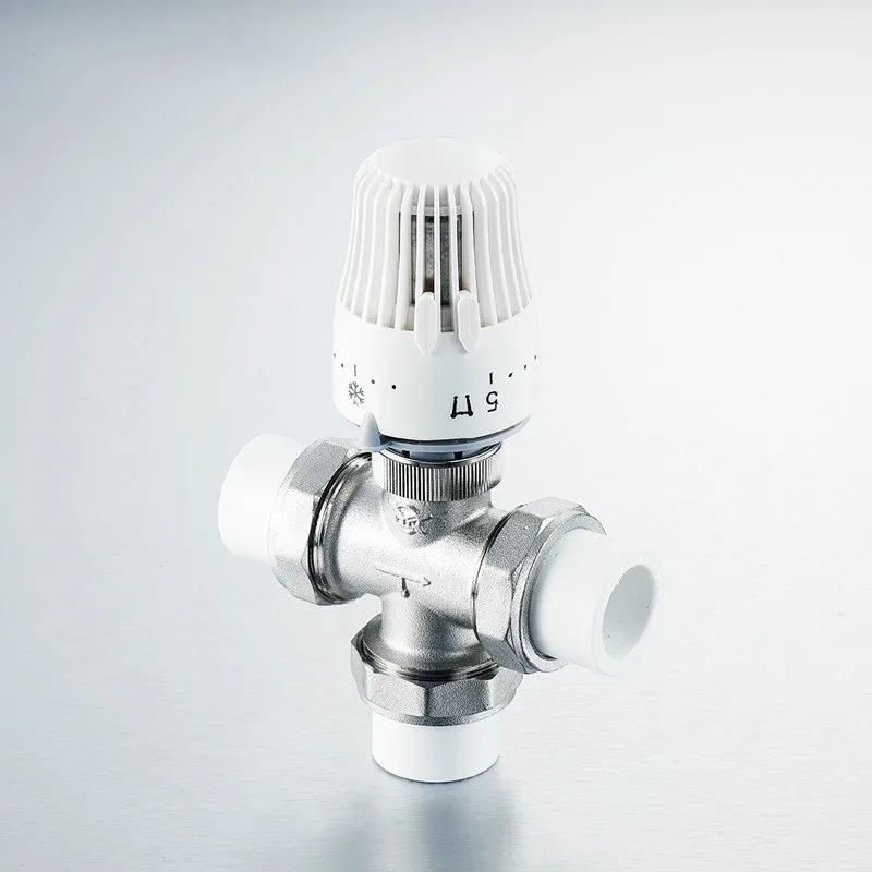 

DN25 DN32 Automatic Thermostatic Control Valve Brass 3 way PPR Pipe Thermostat Valve Underfloor heating system Heating Actuator