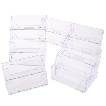

Desktop Office Business Card Holder Stand Clear Transparent Acrylic Counter Top Display Stand Desk Accessories