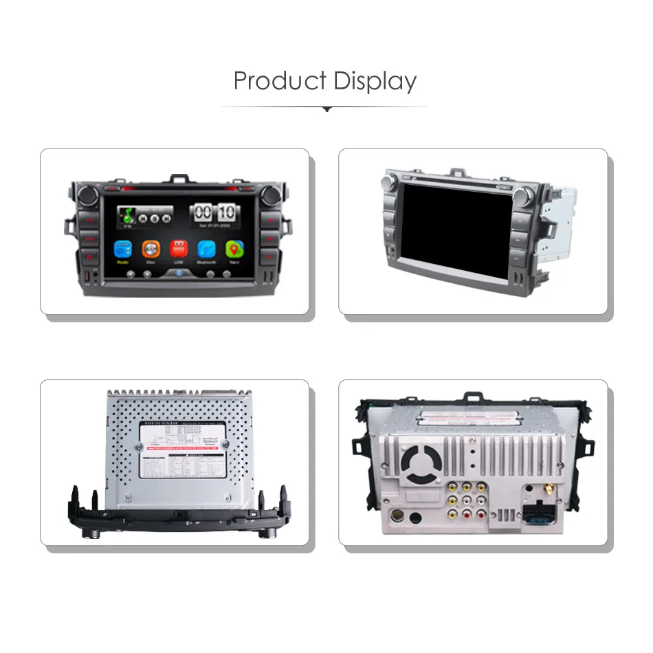 Perfect 2Din Car In Dash DVD Player GPS Navigator Radio Bluetooth Head Unit Stereos with Reverse Camera for Toyota COROLLA 07-11 15