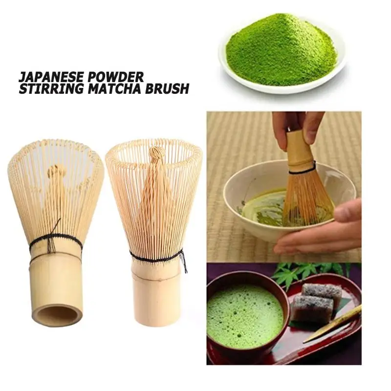 Japanese Whisk Brush Tool Matcha Green Tea Powder Solid and Sustainable Traditional Utensils Bamboo Kitchen Tea Accessories