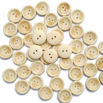 

50pcs Brand New 2-Hole Wooden Buttons 15Mm/20Mm/25Mm2 Hole Natural Color Wooden Buttons Useful Handmade Buttons