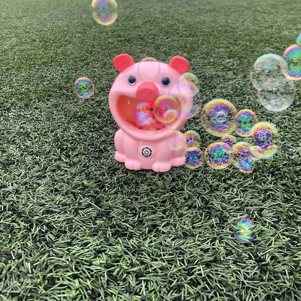 

New Cute Pig Automatic Bubble Machine Blower wedding Maker Party Summer Outdoor Toy for Kids bubble machine wedding