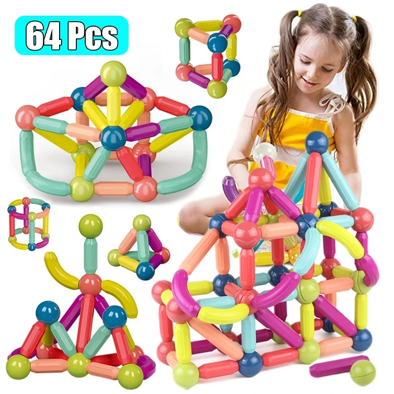 DIY Magnetic Stick Building Blocks Construction Set Early Learning Constructor For Children Toys Gift | Игрушки и хобби