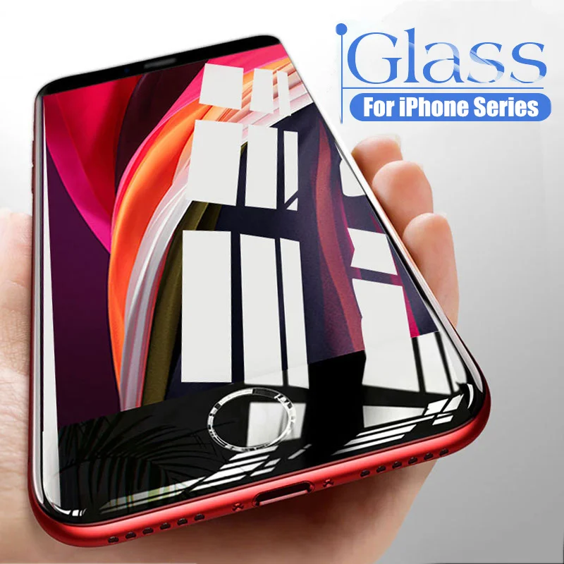Защитное стекло для iPhone SE закаленное 11 Pro X XR XS MAX 6 6S 7 8 Plus SE2020 | Мобильные телефоны и