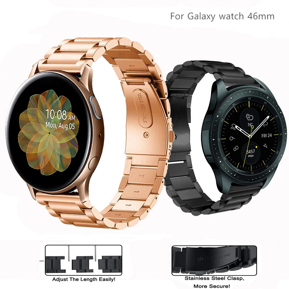 Браслет из нержавеющей стали для Samsung Galaxy watch 46 мм металлический ремешок Gear S3 Frontier