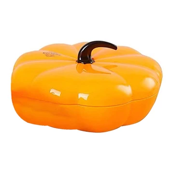 

Festival Party Candy Box Cute Sealed Pumpkin Shape With Lid Storage Tray Wedding Snacks Partition Manager Family Large Capacity